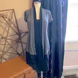 Maurice’s Black dress with with black and grey overdress